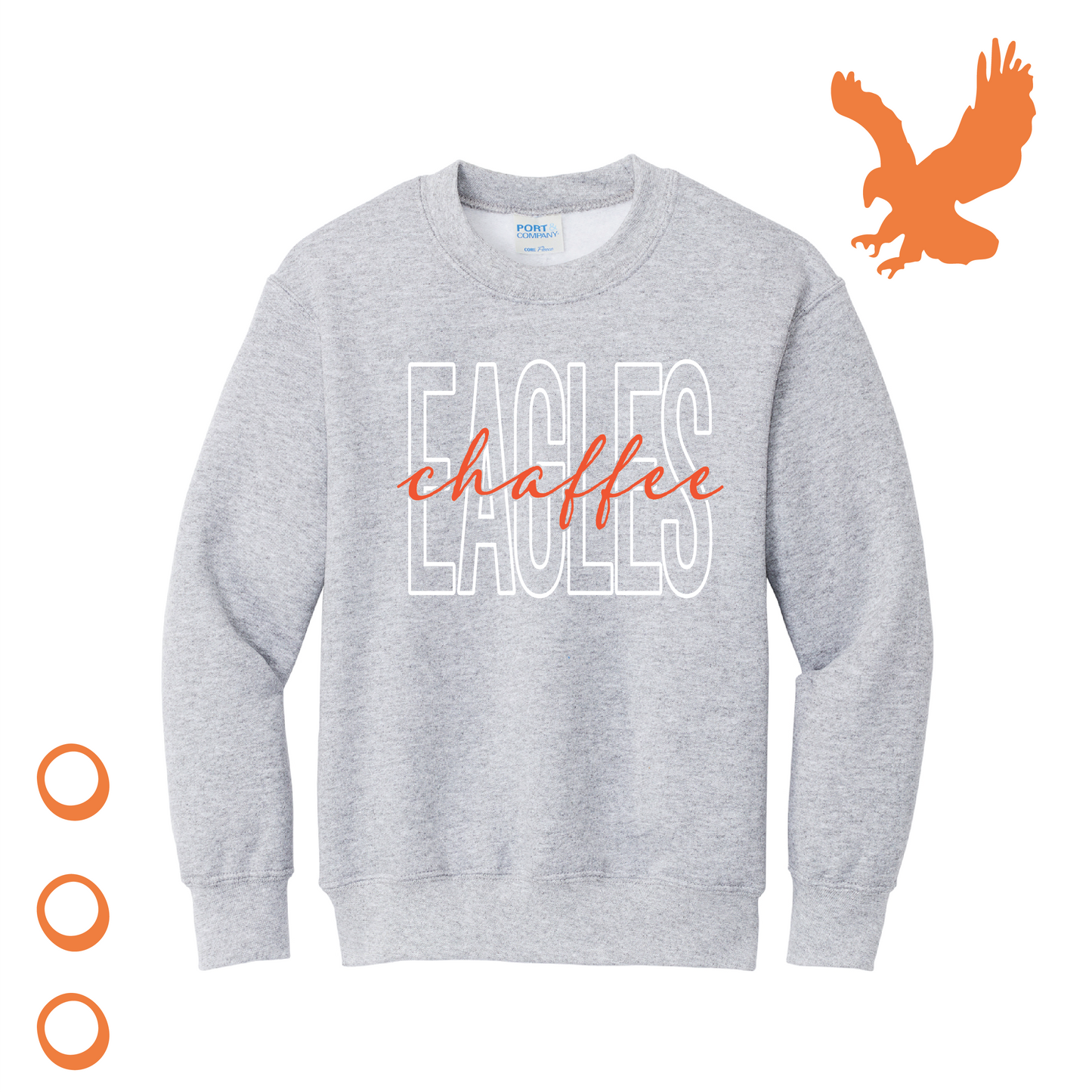 YOUTH Block Gray Crewneck