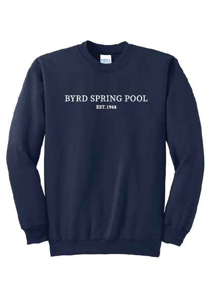 Byrd Spring Pool Est. YOUTH Crewneck