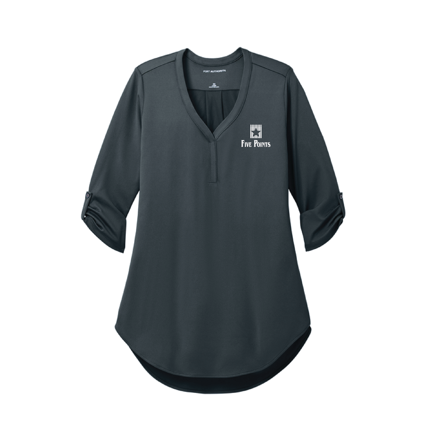 Women's City Stretch Charcoal 3/4-Sleeve Tunic