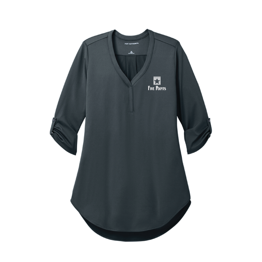 Women's City Stretch Charcoal 3/4-Sleeve Tunic