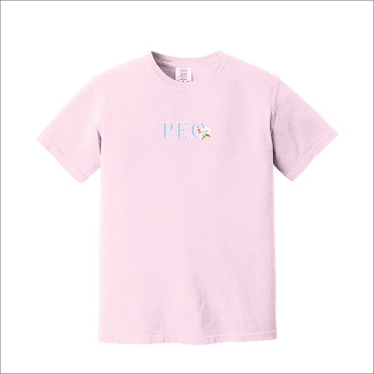 Pink Embroidered Comfort Colors Short Sleeve Tee