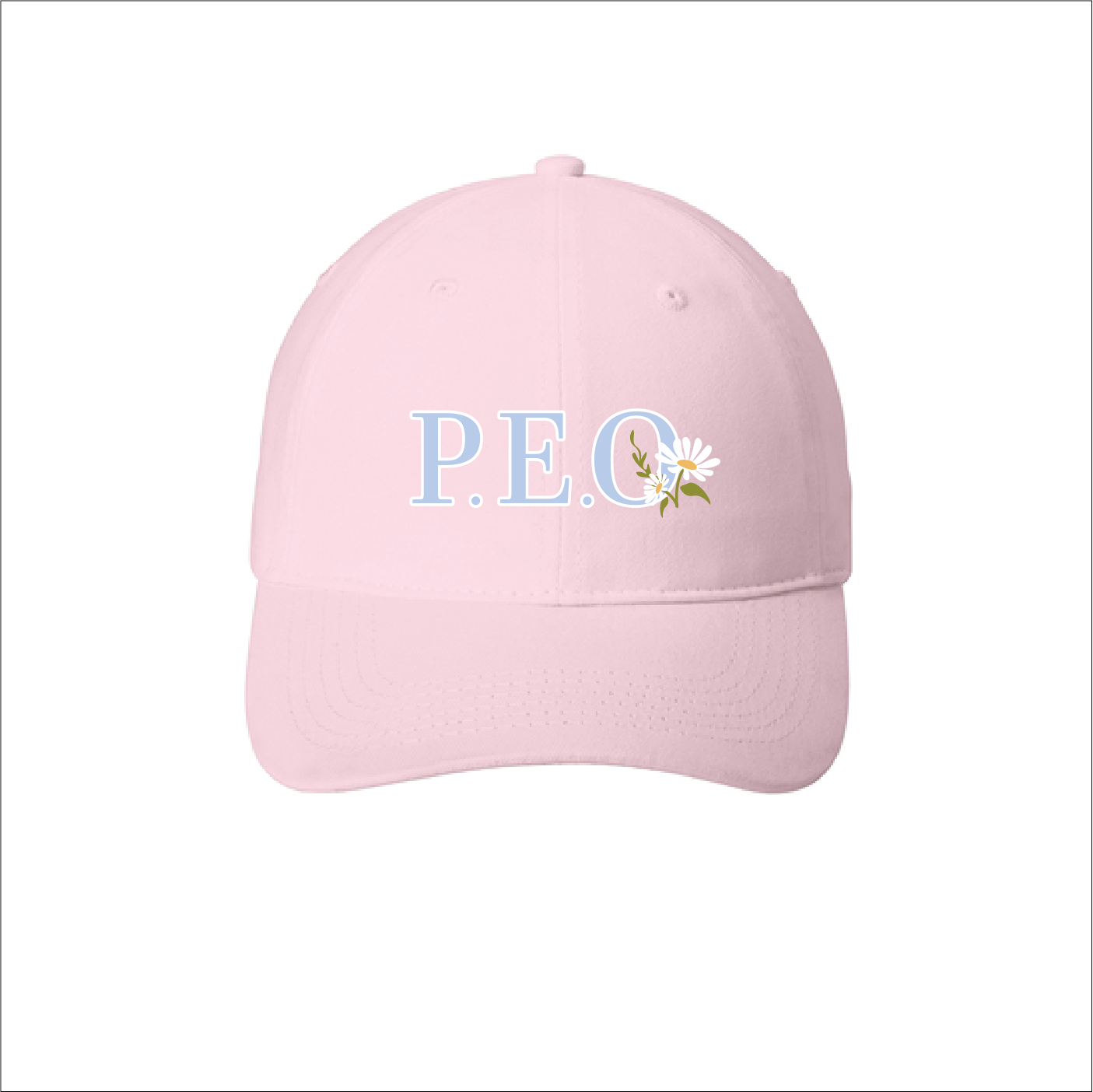 Pink Embroidered Cap