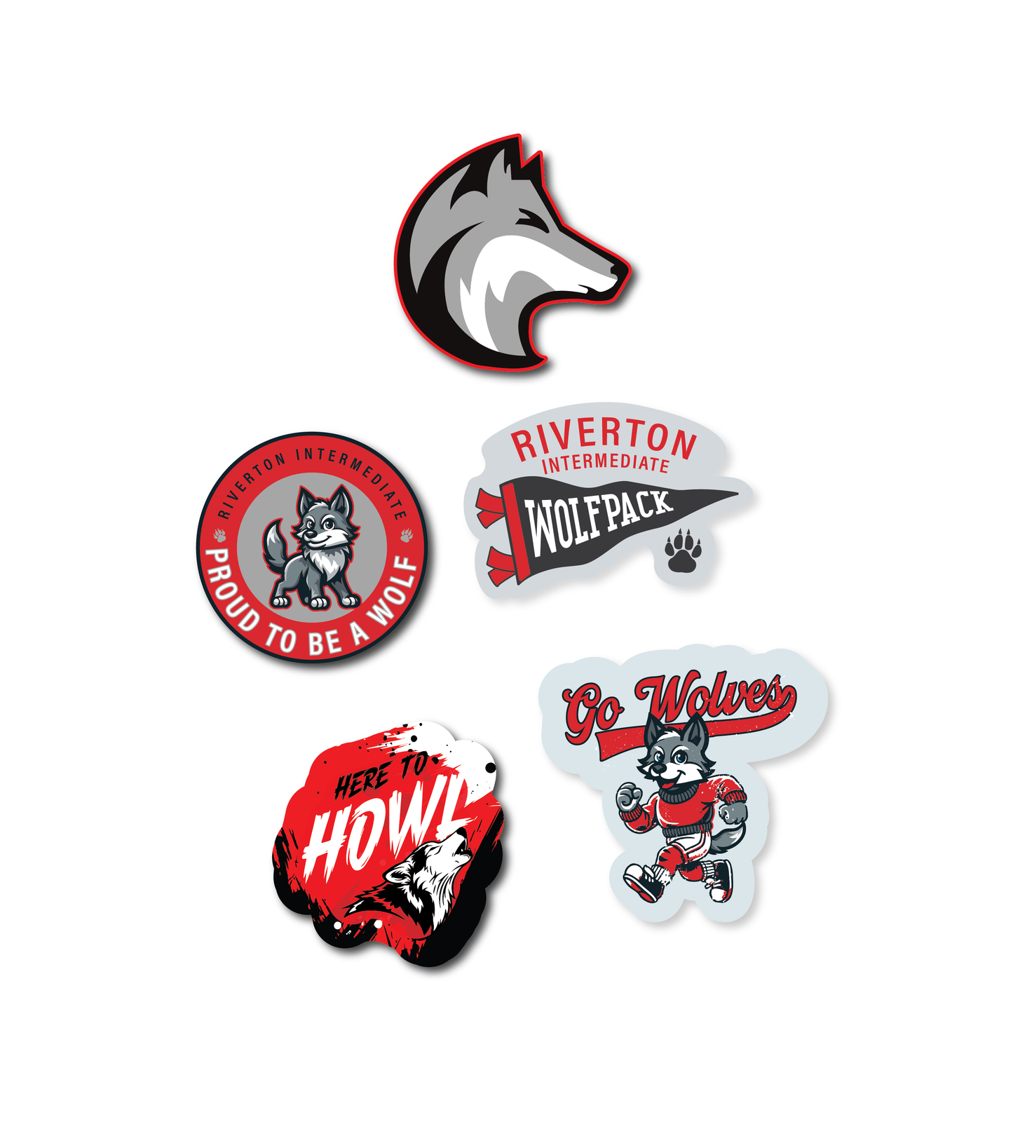 Riverton Wolves Spirit Sticker Pack