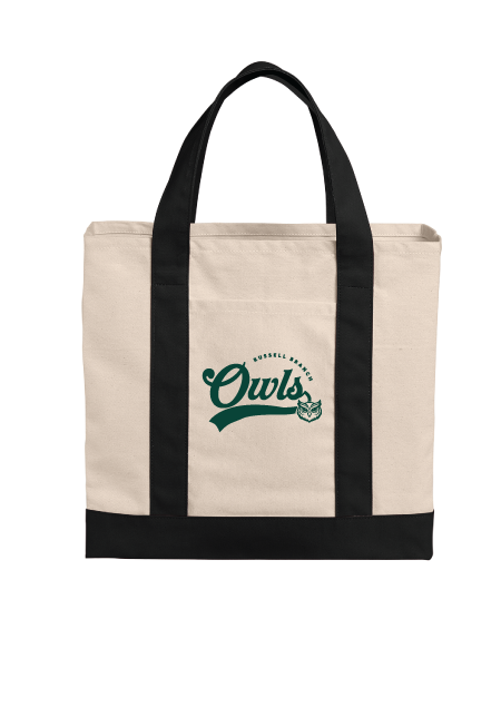 Vintage Owls Swoosh Tote